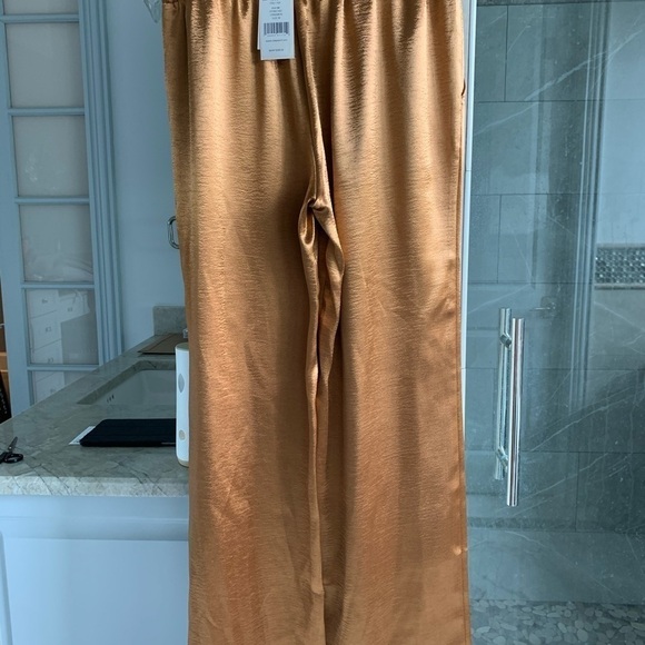 CINQ A SEPT Kylie Satin High-Rise Pants: Cinnamon - Picture 10 of 16